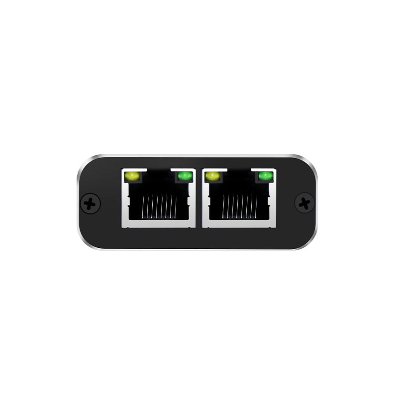 SECURESURVEIL SW-POE102-G 1X2 Port Gigabit POE Extender Comply IEEE 802.3af/at Standard 1 000Mbps, Daisy Chain POE Repeater 100 Meters(328 ft) Extender 1 in 2 Out for POE IP Camera Over Cat5/Cat6 or UTP Cables