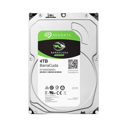 Seagate BarraCuda 4TB 256MB Cache 3.5" Internal Desktop HDD SATA 6Gb/s (ST4000DM004)