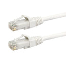 Cat6a UTP 10GB Ultra-Thin Patch Cable - Premium Fluke® Patch Cable Certified - CMR Riser Rated - White - 15ft