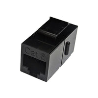 Cat6 RJ45 Female to Female Keystone Jack - Black