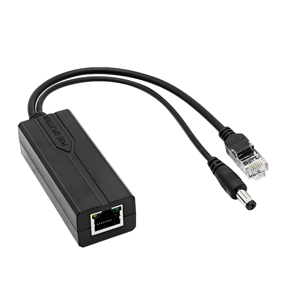 SECURESURVEIL  SW-PD02S/G Gigabit PoE Splitter 12V 2A/1.2A Output with IEEE 802.3af/at Compliant 10,100,1000Mbps Power Over Ethernet Splitter Adapter for Security Camera CCTV Surveillance 5.5x2.1mm DC Plug Cable