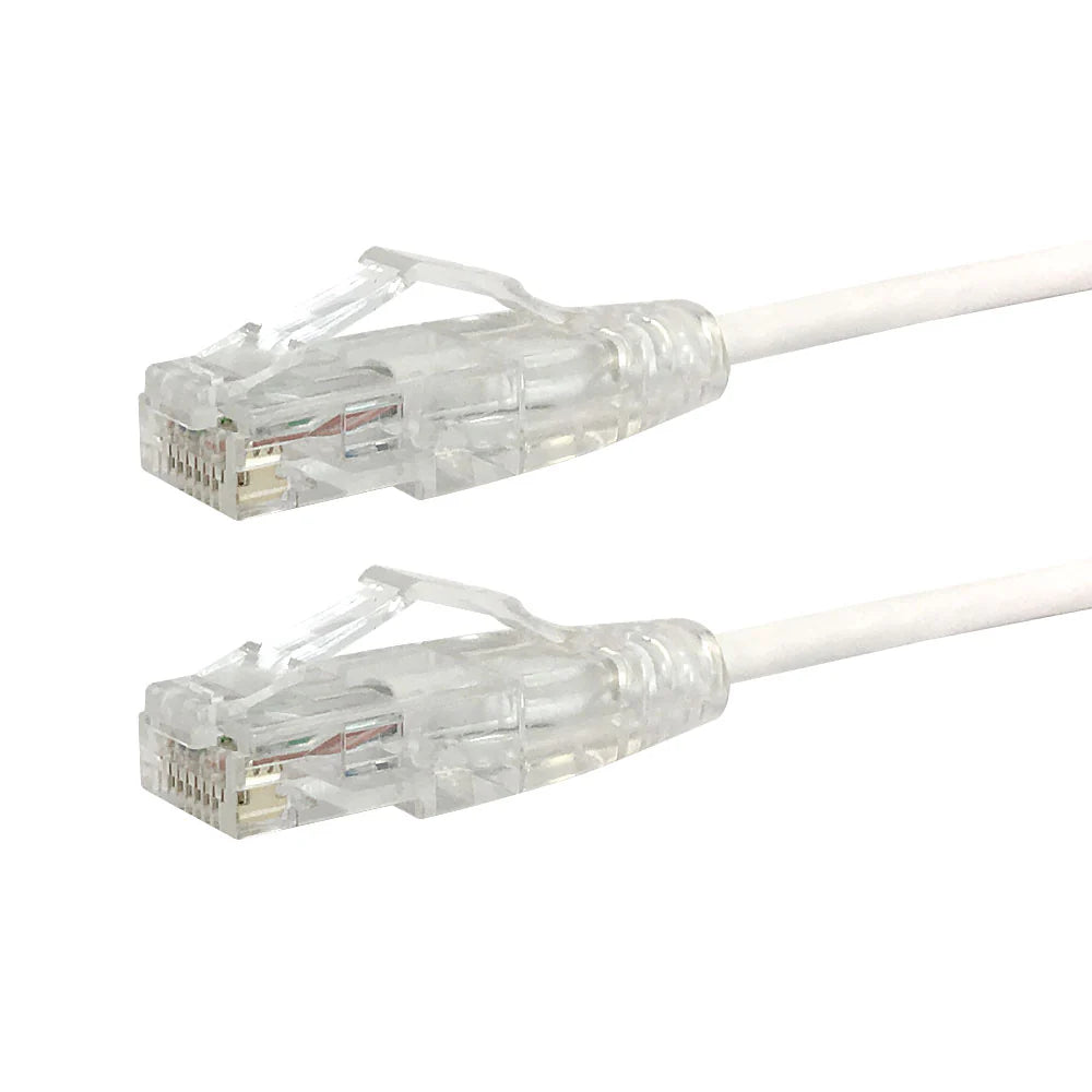 RJ45 Cat6 550MHz Molded Patch networking  Cable  - Premium Fluke® Patch Cable Certified - CMR Riser Rated - White  50ft