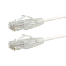 RJ45 Cat6 550MHz Molded Patch networking  Cable  - Premium Fluke® Patch Cable Certified - CMR Riser Rated - White  50ft